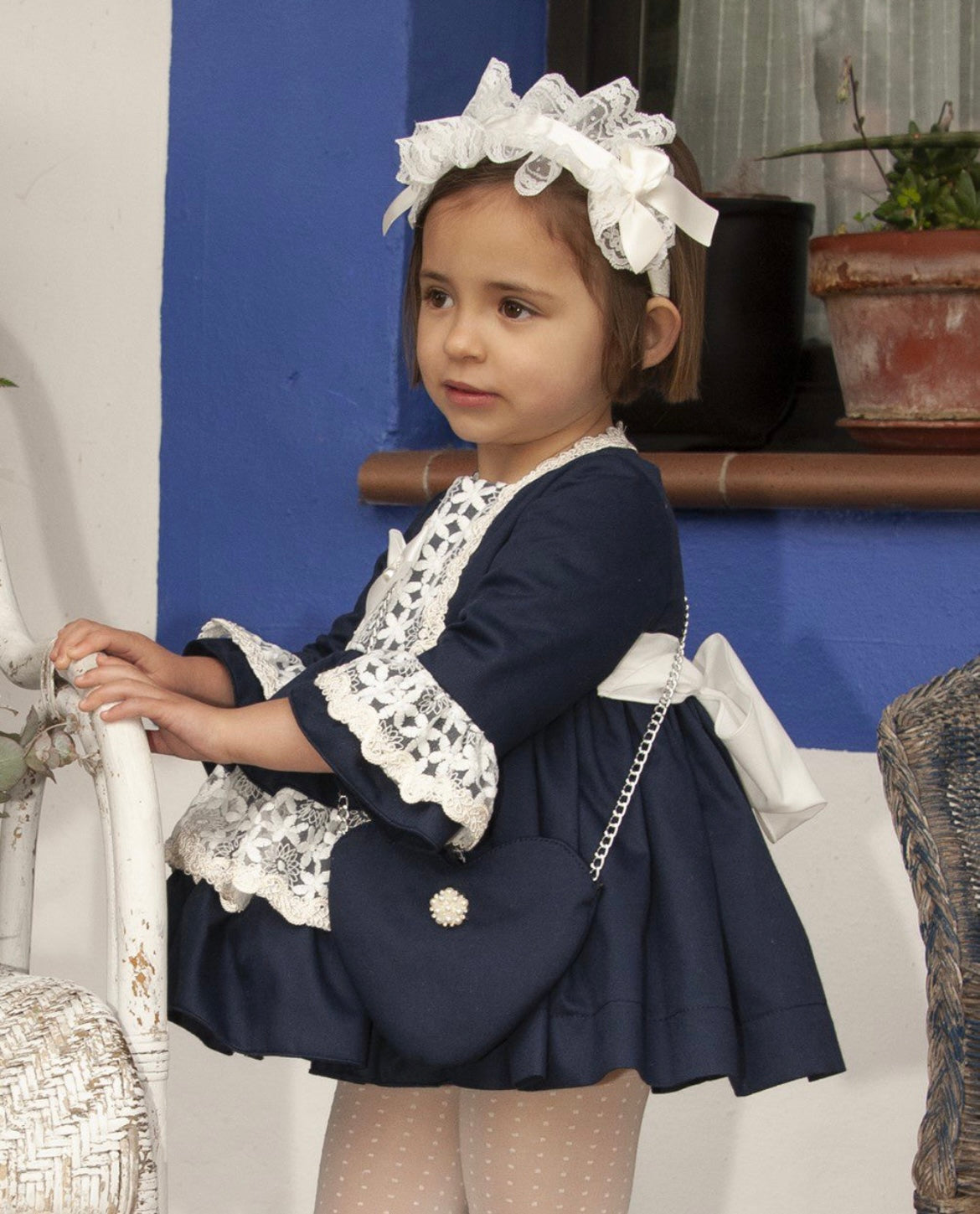 Navy Puffball Dress