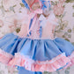 Ela Pink knit & Baby Blue dress set