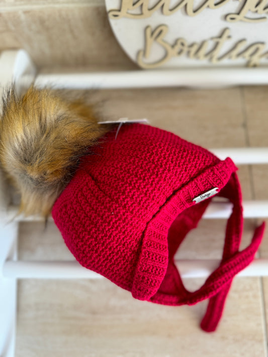 Rahigo Faux Fur Red Hat