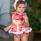Coral Romper & Bonnet set