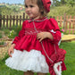 Noel red velvet Puffball Dress