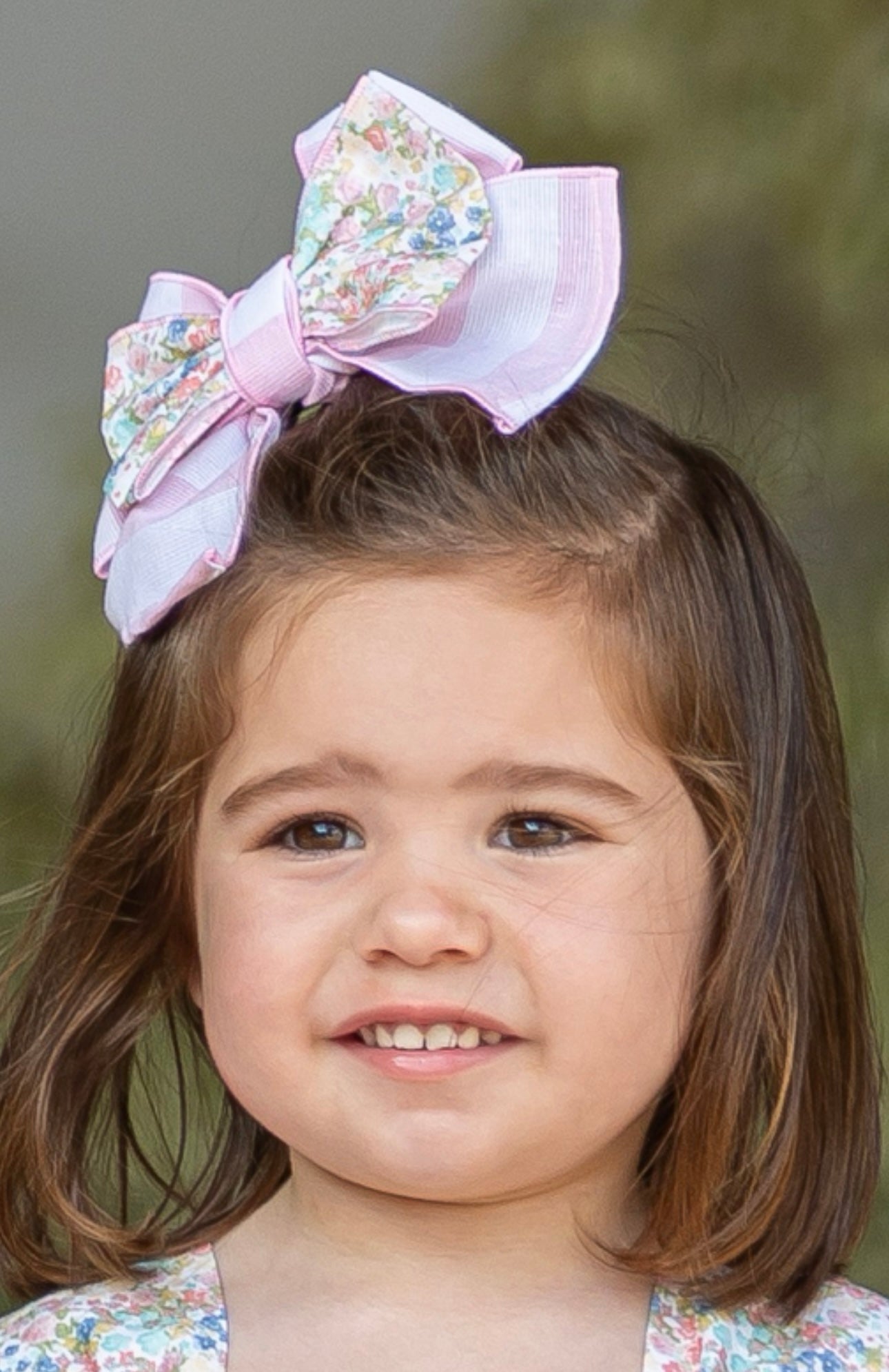 Pink floral Hair clip