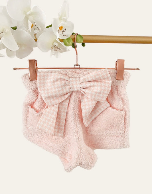 Capri Pink Terry Toweling shorts