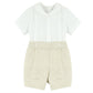 Babyferr beige shorts & shirt set
