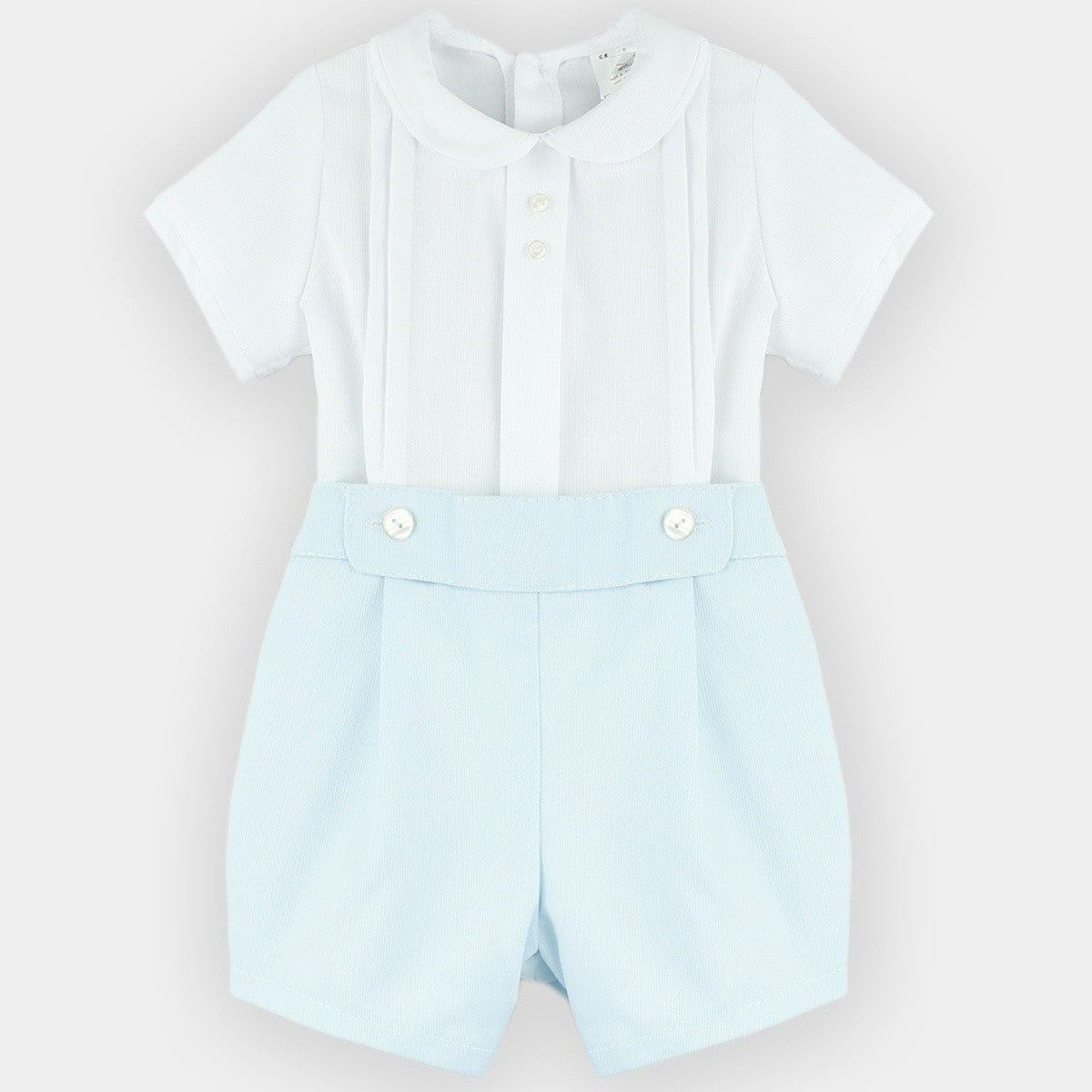Babyferr baby blue shorts & shirt set