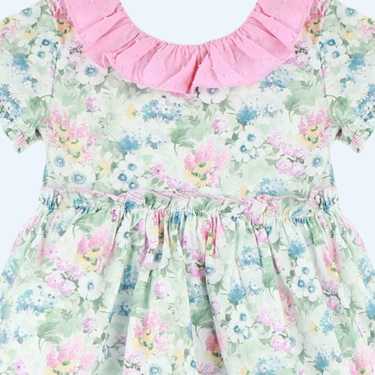 Baby pink & blue dress (older girls 2-12y)