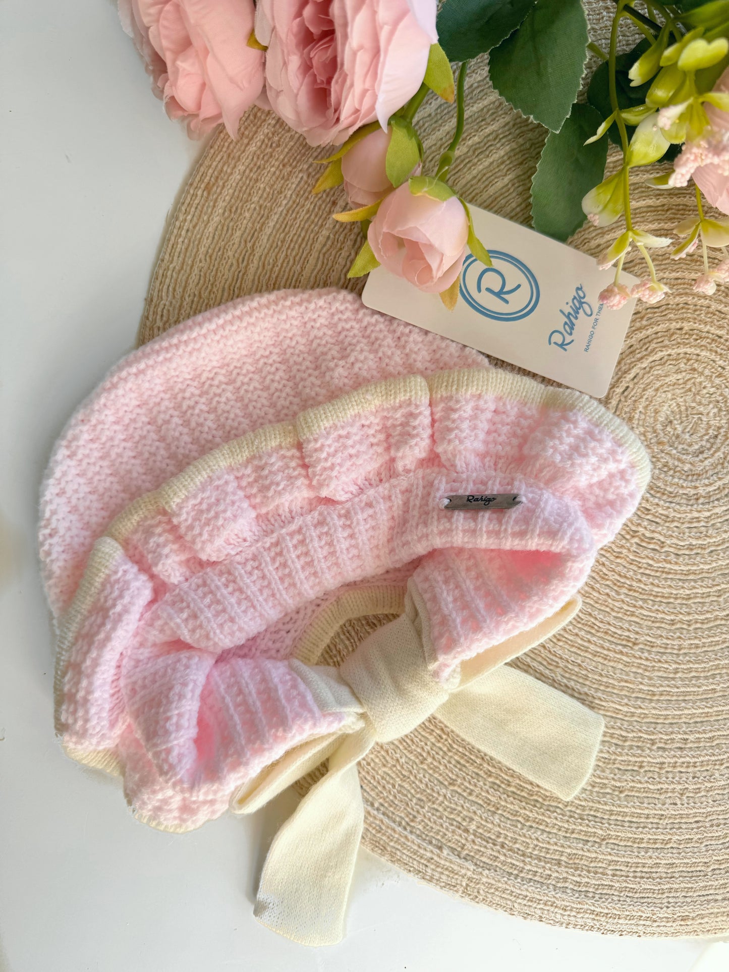 Rahigo Pink & Cream Bonnet