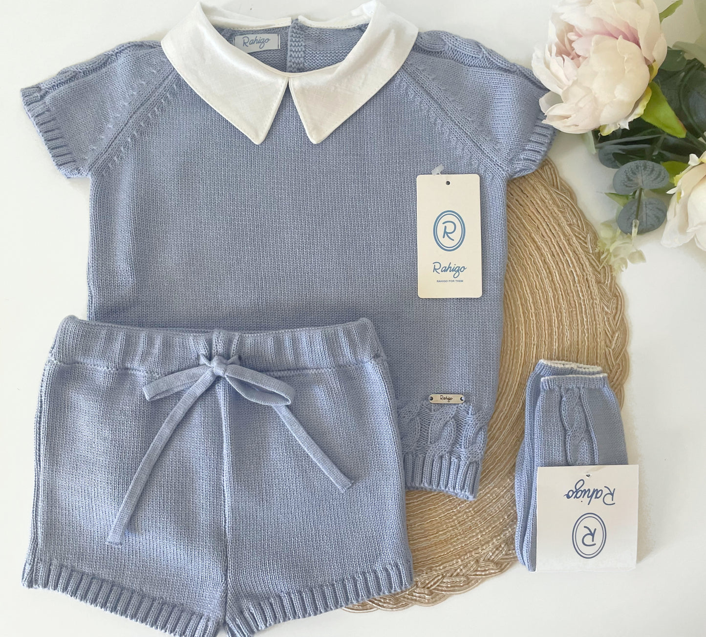 Rahigo sky blue boys two piece set