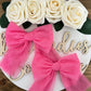 Hot pink tulle hair bow pre order
