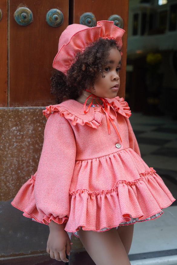Ela Peach Coat set
