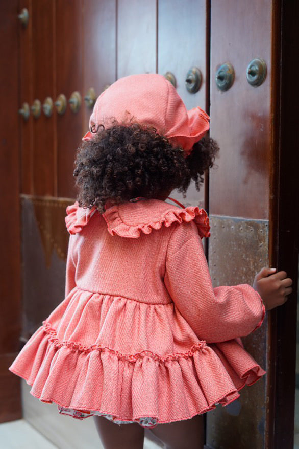 Ela Peach Coat set