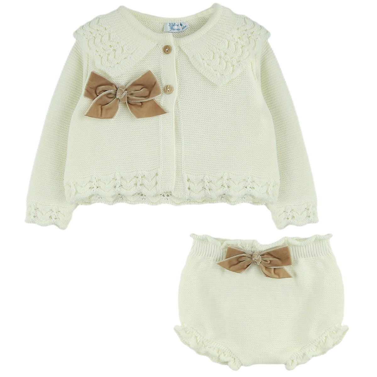 Cream knitted Set