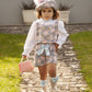 IN23-37 Pink Blouse & shorts set