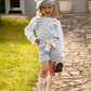 IN23-37 Blue Blouse & shorts set