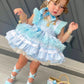 Blue candy floss dress set
