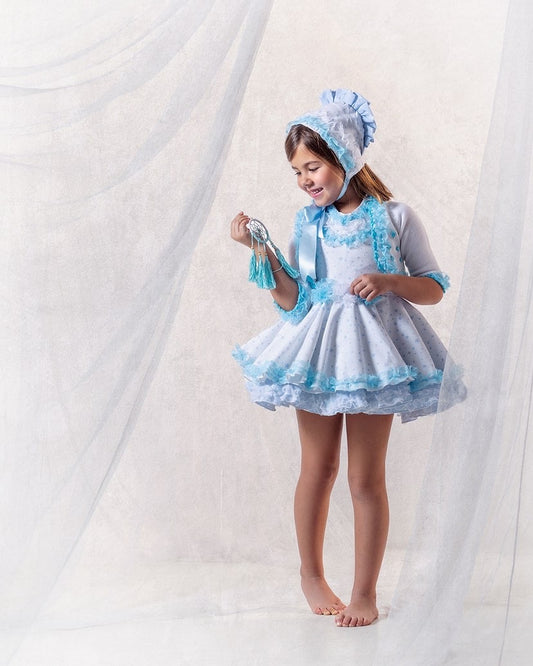 Ela Baby blue star dress set