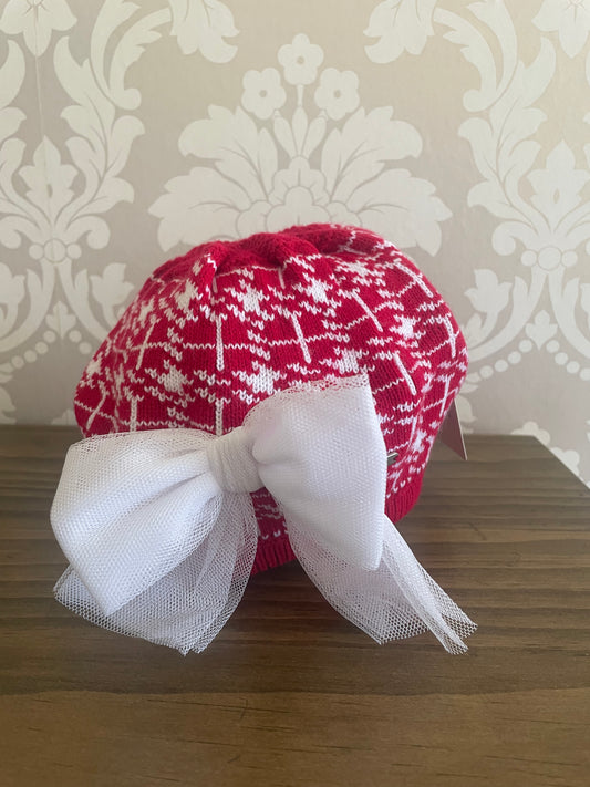 22263 BERET RED/WHITE